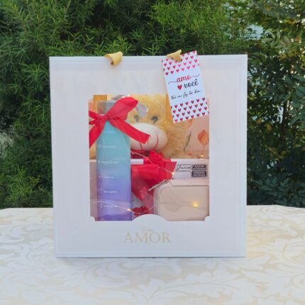 Sacola com Urso Pelúcia, Porta Jóias e Raffaello