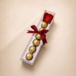 Rosa Solitária com  Ferrero Rocher