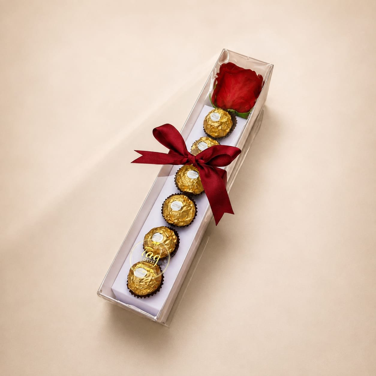 WhatsApp Image 2026-08-03 at 11.09.30 (1) Rosa Solitária com Ferrero Rocher - Imagem 1
